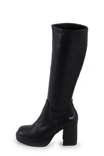 Mustang Laarzen in maat 37 Zwart, Kleding | Dames, Schoenen, Hoge laarzen, Verzenden, Zwart, Zo goed als nieuw