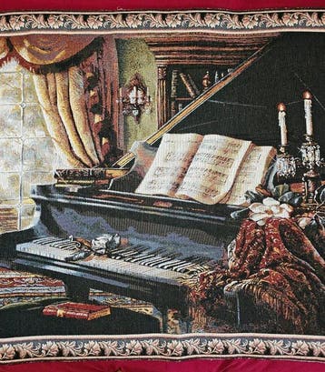 Wandtapijt met Pianoforte Antico in jacquard - 60x140 cm -