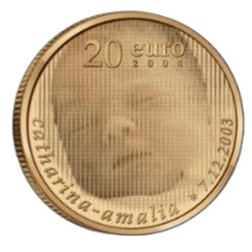 Gouden munt 20 Euro Amalia 2004, Postzegels en Munten, Verzenden