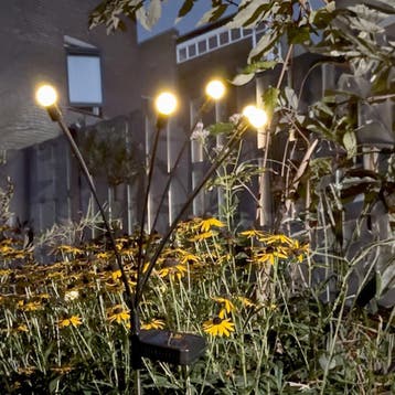 Solar priklamp Miami | Warm wit licht | Set van 2 stuks, Zonne-energie, Kunststof, Verzenden, Minder dan 50 watt