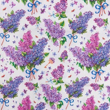 BA265 - Decoratieve stof lila en linten - Romantisch -