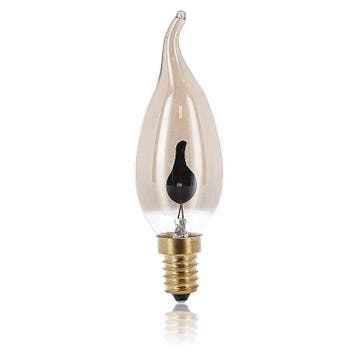 Luxar LED Filament E14 Kaarslamp Vlam Effect 3W Amber, Huis en Inrichting, Lampen | Losse lampen, Verzenden, Nieuw, E14 (klein)