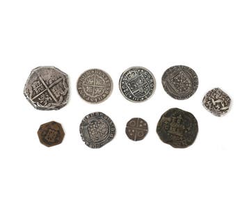 Zilveren munten, Filips II, V, Fernando V, VI, Philip IV