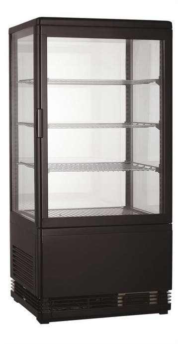 Combisteel Koelvitrine | 68L | Zwart | 0°c/+12°c | 4 Niveaus, Ophalen of Verzenden, Nieuw