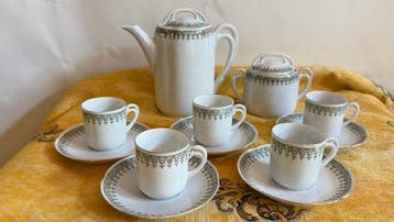 Koffieservies - Vieux Paris, Art Nouveau Table Service -