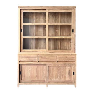Moderne teak kast met schuifdeur Groningen -  160 cm, Huis en Inrichting, Ophalen of Verzenden, Nieuw