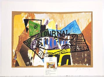 Mimmo Rotella (1918-2006) - Il Giornale di Picasso, Antiek en Kunst