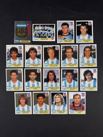 1994 Panini USA 94 World Cup, Argentina: complete team, Nieuw