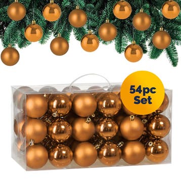 Kerstballen Koper 54-delig (Kerst artikelen, Interieur), Diversen, Verzenden, Nieuw