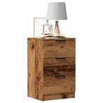 vidaXL Nachtkastjes 2 st 40x36x65 cm bewerkt hout oud, Huis en Inrichting, Slaapkamer | Nachtkastjes, Minder dan 45 cm, Verzenden