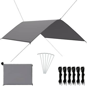 vidaXL Afdekzeil 3x2 m grijs, Verzenden, Nieuw