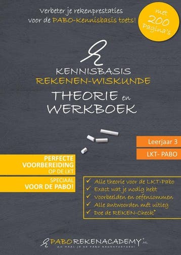 Kennisbasis rekenen - wiskunde PABO | JAAR 3 | LKT theorie-, Verzenden, Zo goed als nieuw