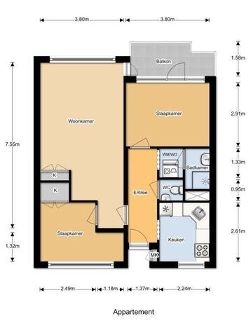 Te Huur 3 Kamer Appartement Ierlandstraat In Haarlem, Direct bij eigenaar, Noord-Holland, Appartement, Haarlem