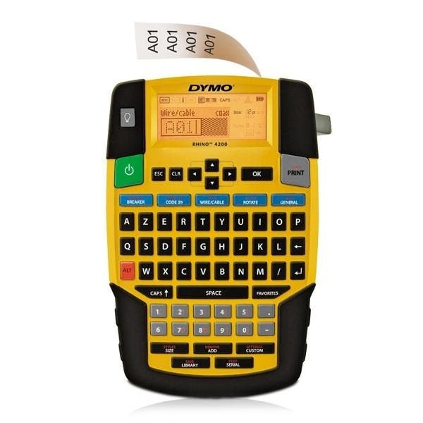 Dymo RHINO 4200 industriële labelprinter (AZERTY), Computers en Software, Labelprinters, Tape-label, Nieuw, Verzenden