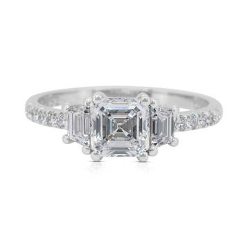 Ring - 18 karaat Witgoud - 1.48ct. tw. Diamant (Natuurlijk), Nieuw