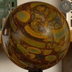 Bamboe Jasper Fijn gepolijste Bamboe Jasper-bol - Hoogte: