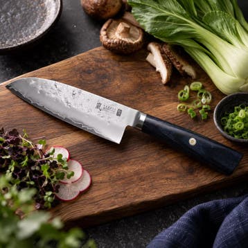 Yaxell Sunago – Santokumes 16,5 cm met Ginsan-staal en do., Ophalen of Verzenden, Nieuw, Hout