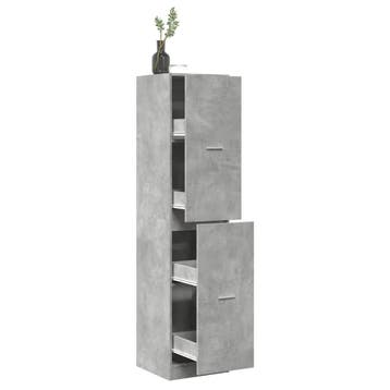 vidaXL Apothekerskast 40x41x174,5 cm bewerkt hout betongrijs, Verzenden, Nieuw