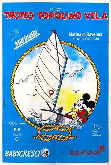 Walt Disney - Manifesto originale Topolino Vela - Jaren 1980