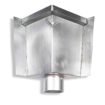 RHEINZINK Vergaarbak vierkant walsblank 80mm hoekmodel, Doe-het-zelf en Verbouw, Ophalen of Verzenden, Nieuw
