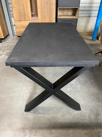 Cod eettafel mangohout, black finish (nieuw, A-keuze), Nieuw, Overige houtsoorten