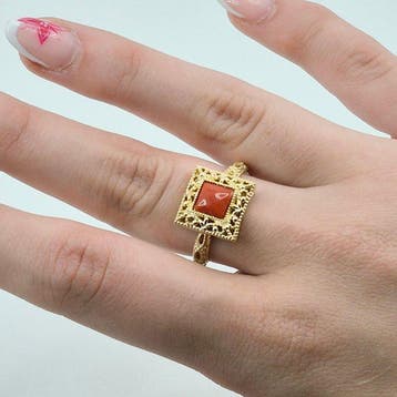 Koraal - Zilver, Verguld, Zonder voorbehoud - Ring - CORALLO