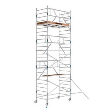 ALX rolsteiger 135 x 8.2m WH met AGS Voorloopleuning, Doe-het-zelf en Verbouw, Steigers, Verzenden, Nieuw, Rolsteiger of Kamersteiger