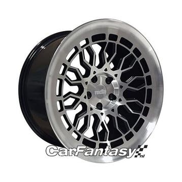 RADI8 A10 8.5x19 5x112 45 Gloss black machine face 66,6, Ophalen of Verzenden, Nieuw