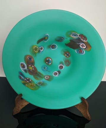Murano - Tafelmiddenstuk - Incamiciato met murrine -, Antiek en Kunst, Antiek | Glas en Kristal