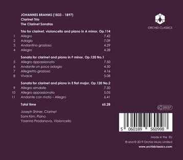 cd - joseph shiner - BRAHMS CLARINET TRIO/SONATAS (nieuw), Verzenden, Zo goed als nieuw