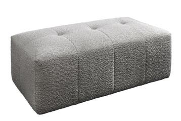 Bank ROYAL 120cm veerkern bouclé grijs - 44543, Ophalen of Verzenden, Nieuw