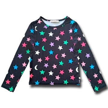 T-shirt Sterren print lange mouw, Nieuw, Wild Child Kidswear, Meisje, Shirt of Longsleeve