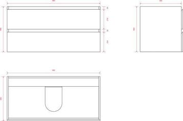 2dekans | Mirlux Badkamermeubel Zwart Eiken 80 cm - Wastafel, Ophalen of Verzenden, Zo goed als nieuw