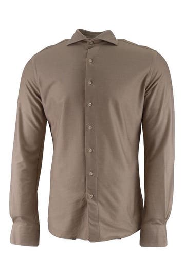 Profuomo Overhemd in maat 38 Beige, Verzenden, Gedragen, Overige kleuren, Profuomo