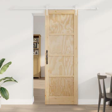 vidaXL Schuifdeur ORKDAL 73,5 x 211 cm Massief grenenhout, Verzenden, Nieuw