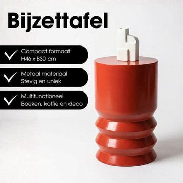 2dekans | Mica Decorations Mart Bijzettafel – Bijzettafel, Ophalen of Verzenden, Zo goed als nieuw