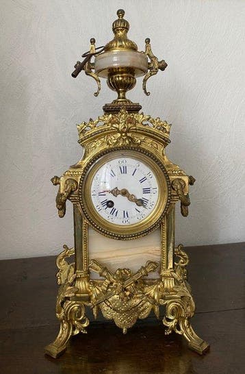 Figurale pendule - Antiek - Verguld brons - 1850-1900 -