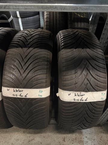 215-60-16 Kleber Winterbanden 5.5mm Incl Montage 215 60 16, Ophalen, 16 inch, Winterbanden, Band(en)