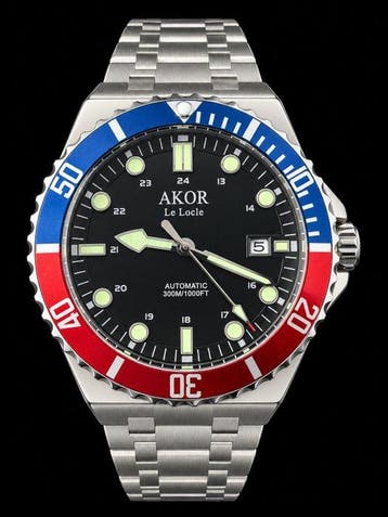 AKOR Le Locle Swiss - Riviera Tricolore Automatique - Heren, Nieuw