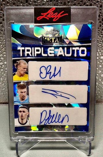 2022 Leaf Metal Erling Haaland, Kevin De Bruyne,Phil Foden, Nieuw