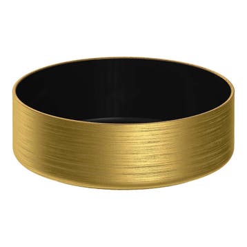 Waskom Sanitop Duo-Color Rond 36 cm Mat Black Gold, Overige typen, Nieuw, Ophalen of Verzenden, Minder dan 100 cm