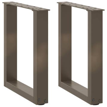 vidaXL Salontafelpoten 2 st U-vormig 38x(42-43) cm staal, Verzenden, Nieuw