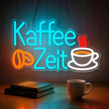Coffee Time Neonbord 40cm | Laatste Stuk! | Sfeervol, Ophalen of Verzenden, Zo goed als nieuw