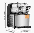 Slushmachine 2×12L voor koude dranken, smoothies &amp; ijs, Verzenden, Nieuw