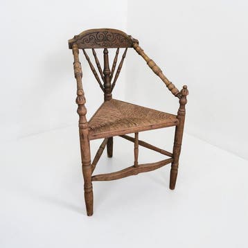 Stoel - Antieke Victoriaanse hoekstoel / Spindelstoel -