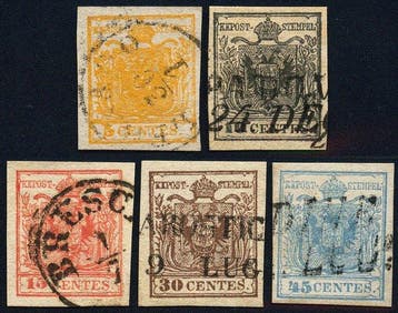 Italiaanse oude staten - Lombardije Venetië 1850 - mooie, Postzegels en Munten, Gestempeld