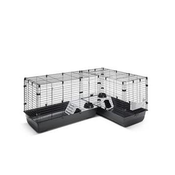 Knaagdierkooi Savic Cubix Corner Zwart – Ruime L-vormige.., Verzenden, Nieuw, Ren