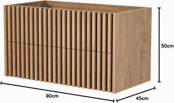 Wastafelkast - Wastafelmeubel - Wastafelonderkast - 90 cm -, Verzenden, Zo goed als nieuw
