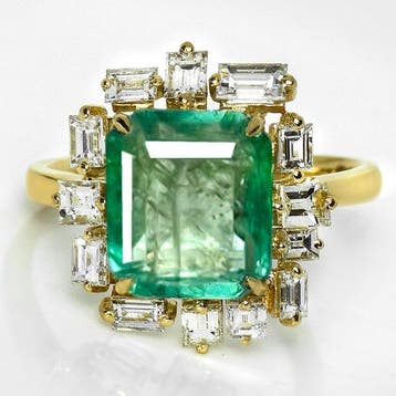 Zonder minimumprijs - Hanger - 14 karaat IGI 4,55 ct Zambia
