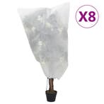 vidaXL Plantenhoezen met trekkoord 8 st 70 g/m² 0,8x1 m, Verzenden, Nieuw